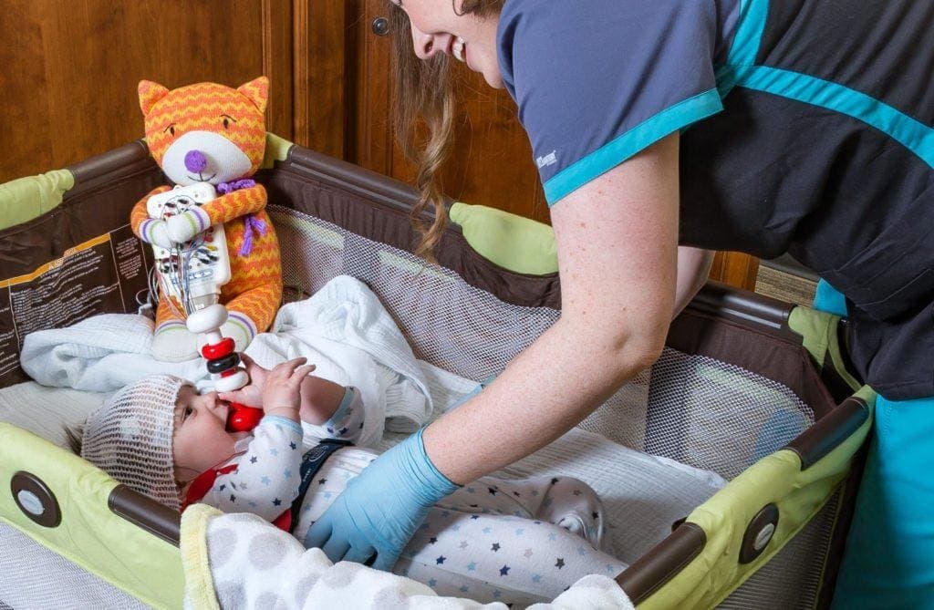 아기와 함께하는 수면 검사